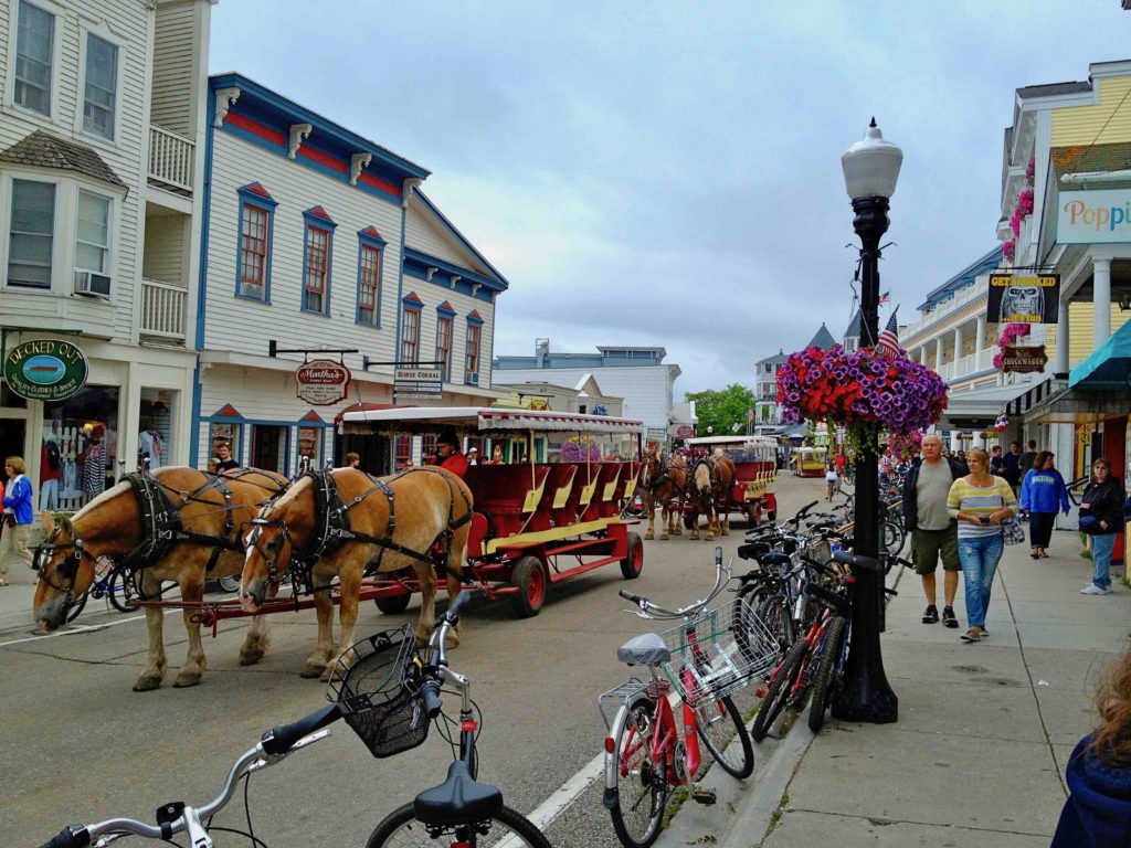 Carriages awaiting tourists to show around the island.