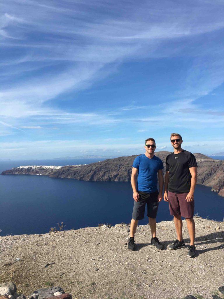 After Imerovigli the trail is treks along the caldera with spectacular views.