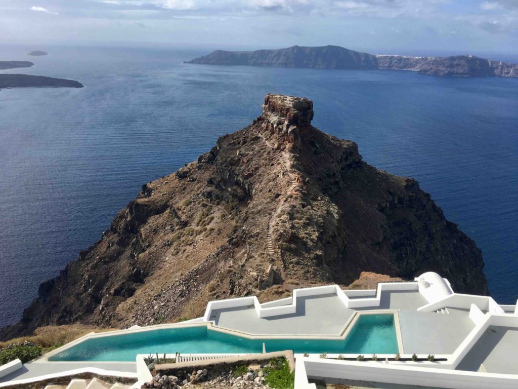 Skaros Rock down below from Imerovigli.