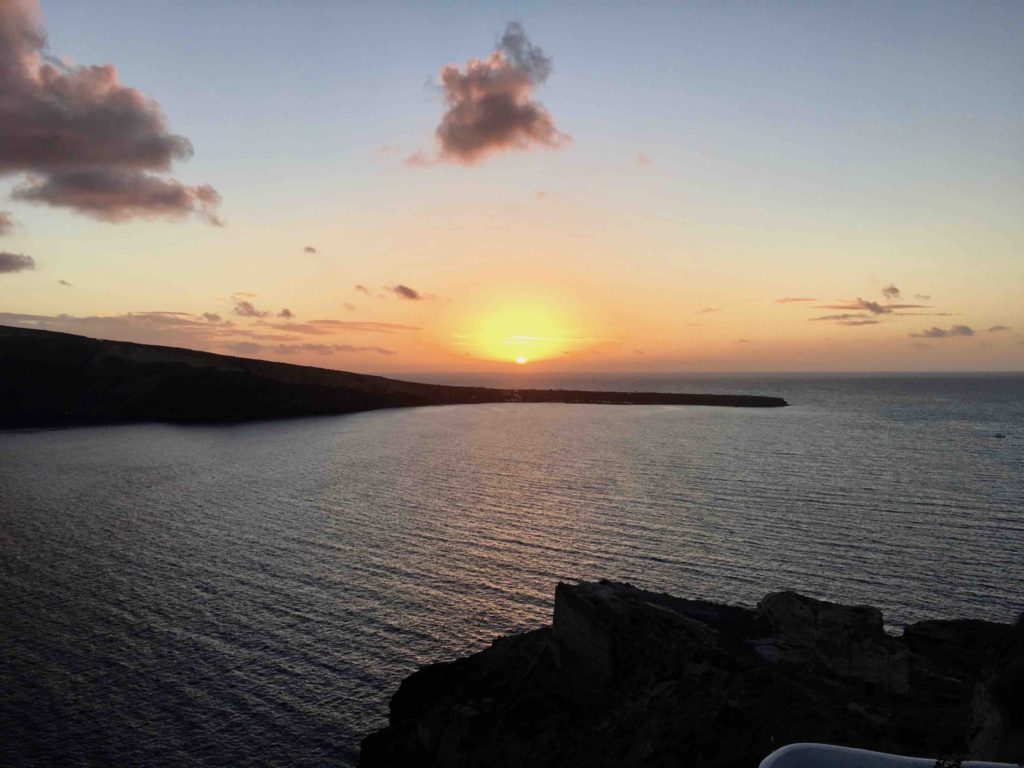A Santorini sunset is the perfect reward for your efforts!