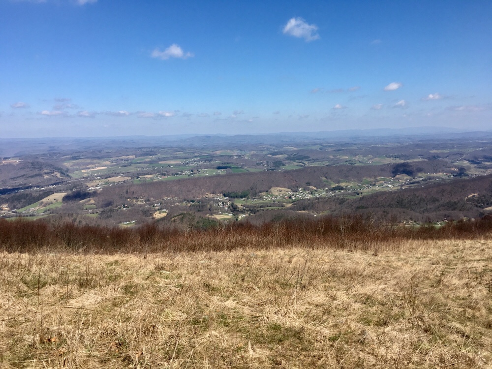 View of West Virginia to the west of the trail