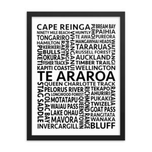 Te Araroa Framed Word Art